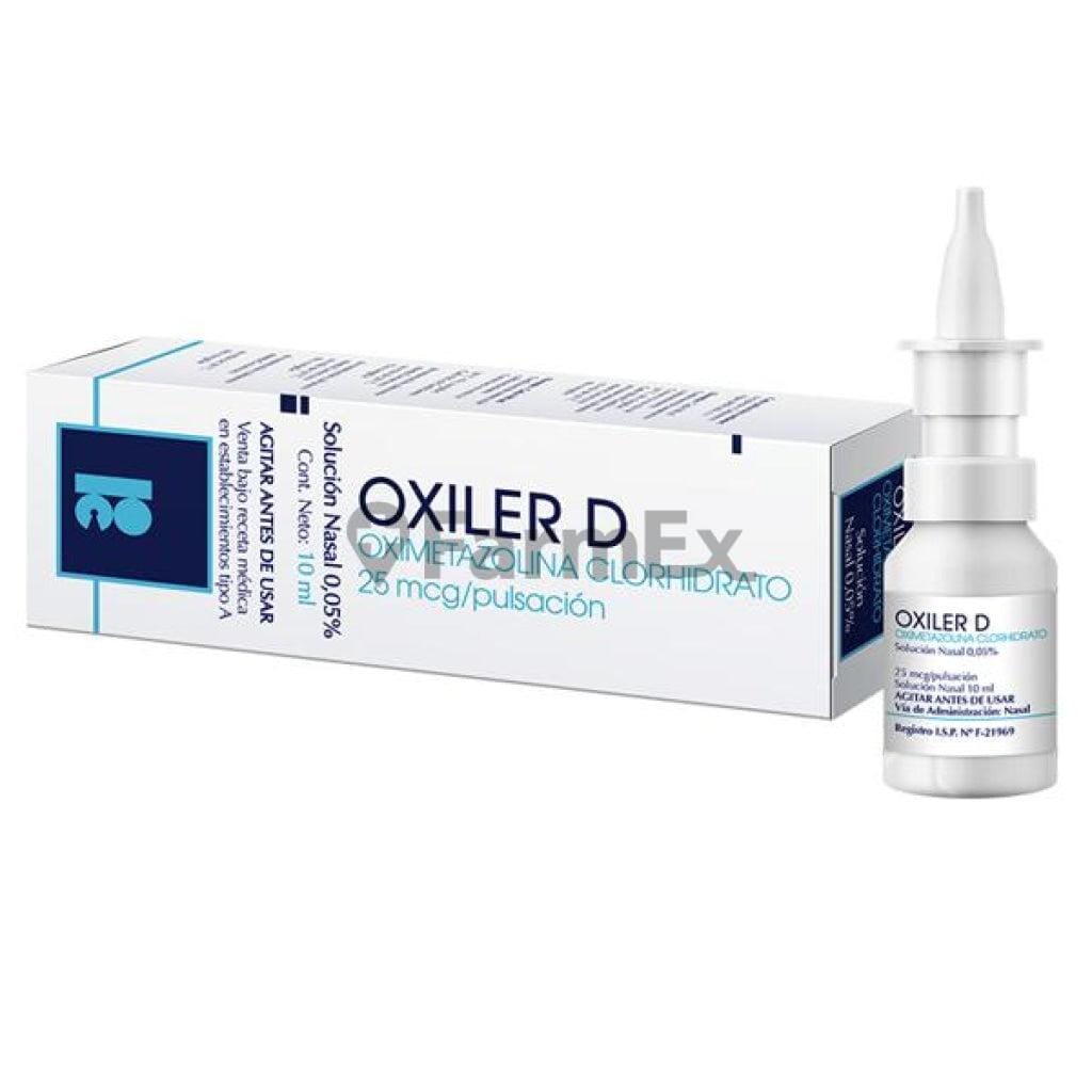 Oxiler-D Solución Nasal 0,05 % x 10 mL Farmex-Fonasa-Persistente